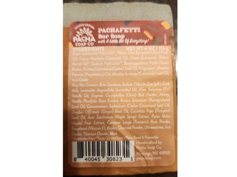 Pacha Soap A Little Bit of Everything Pachafetti Bar Soap, 4 oz/113 g