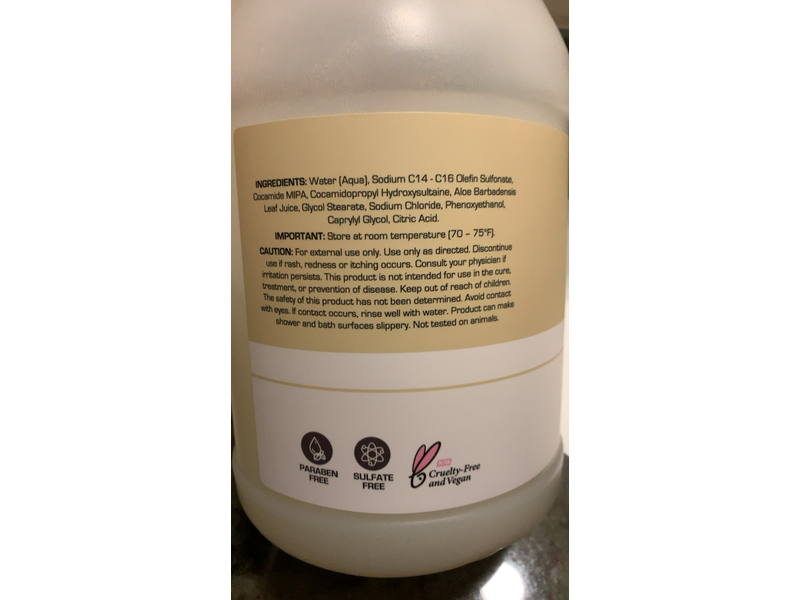 Ginger Lily Farms Club & Fitness Nourishing Body Wash, Fragrance-Free, 128 fl oz/3.78 L