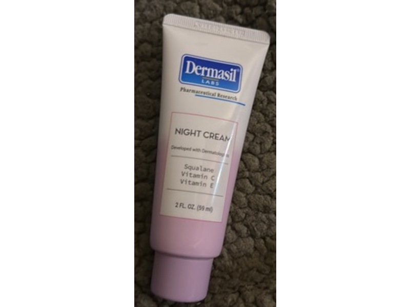 Dermasil Labs Night Cream, Squalane, Vitamin C, Vitamin E, 2 fl oz/59 mL, Pack Of 3