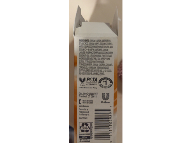 Dove Plant Milk Cleansing Bar, Coconut Milk & Sugar Lychee, 5 oz