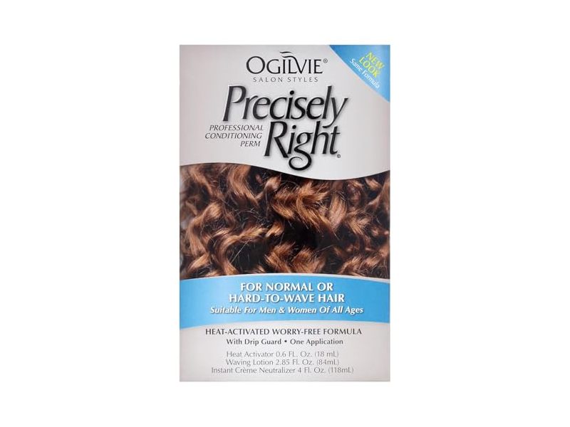 Ogilvie Salon Styles Precisely Right Professional Conditioning Perm Kit, Normal Or Hard-To-Wave Hair, 1 Application