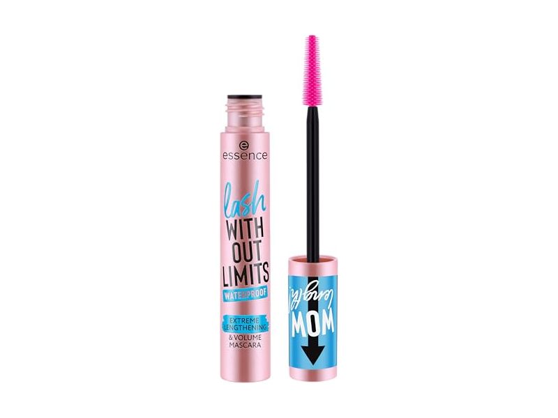 essence Lash Without Limits Waterproof Extreme Lengthening & Volume Mascara, Black, 4.3 fl oz/13 mL
