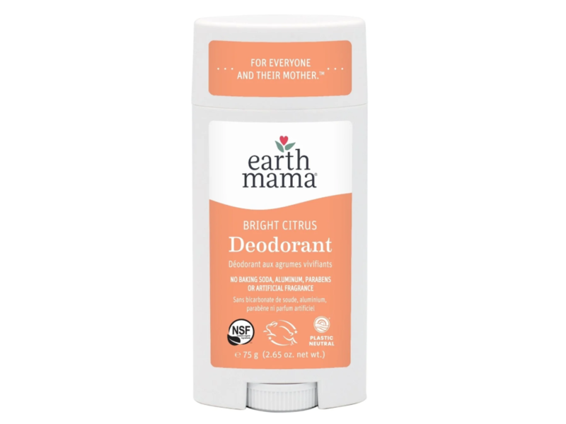 Earth Mama Deodorant, Bright Citrus, 2.65 oz/75 g