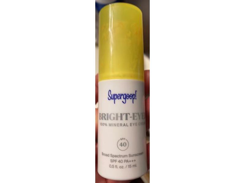 Supergoop! Bright-Eyed 100% Mineral Eye Cream, SPF 40 PA+++, 0.5 fl oz/15 mL