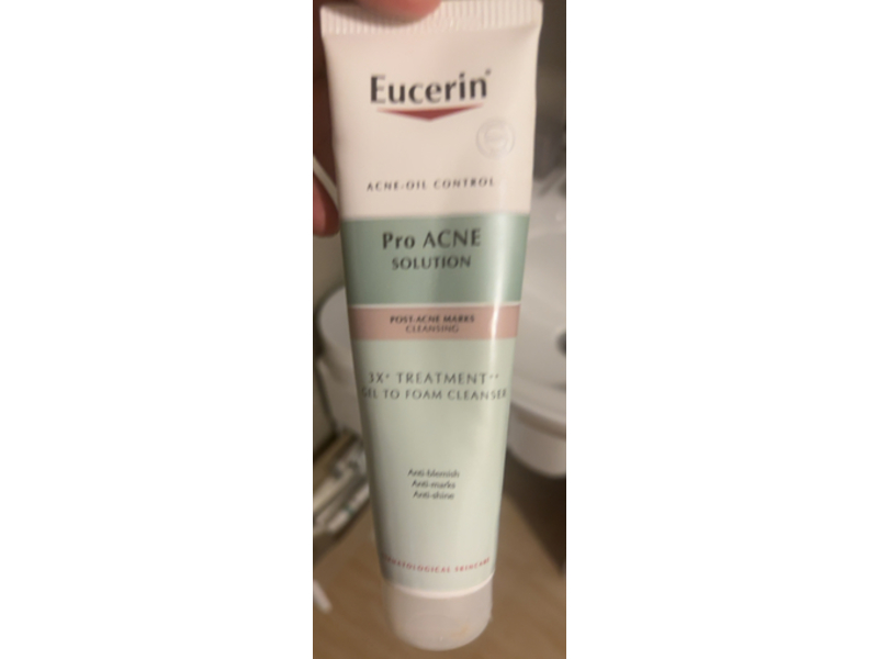 Eucerin Pro Acne Solution 3X Treatment Gel To Foam Cleanser, 150 mL