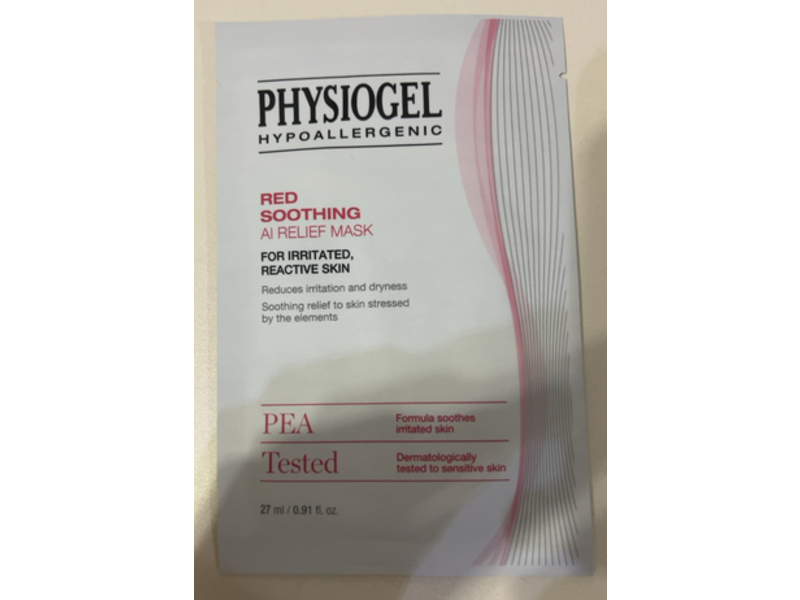Physiogel Red Soothing Al Relief Mask, 0.91 fl oz/27 mL, Pack Of 5