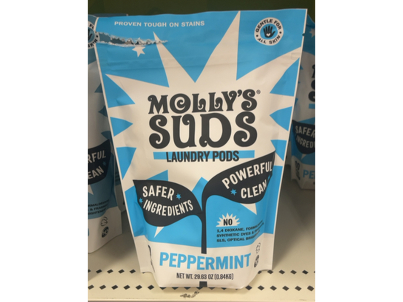 Molly's Suds Laundry Pods, Peppermint, 29.63 oz/0.84 kg, 60 Count