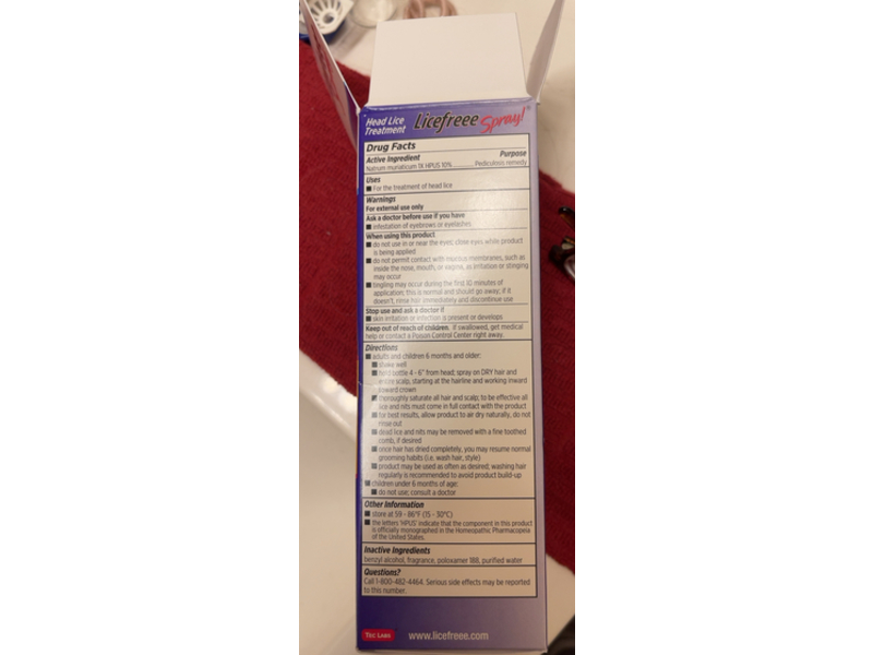 Tec Labs Licefreee Spray & Lice Comb, 6 fl oz/777.4 mL