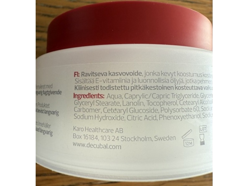 Decubal Restoring Face Cream, 75 mL