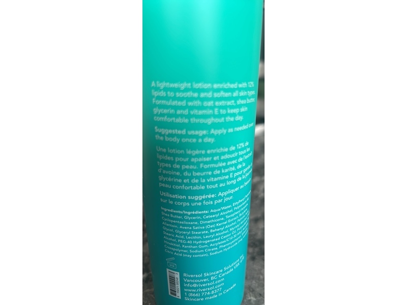 Riversol Hydrating Body Lotion, 1.8 fl oz/320 mL