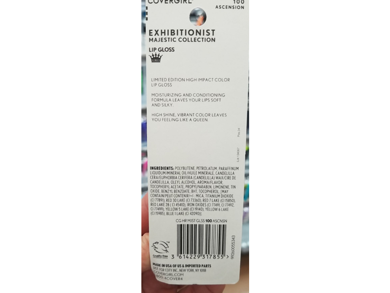 CoverGirl Exhibitionist Majestic Collection Lip Gloss, Ascension, 0.12 fl oz/3.8 mL