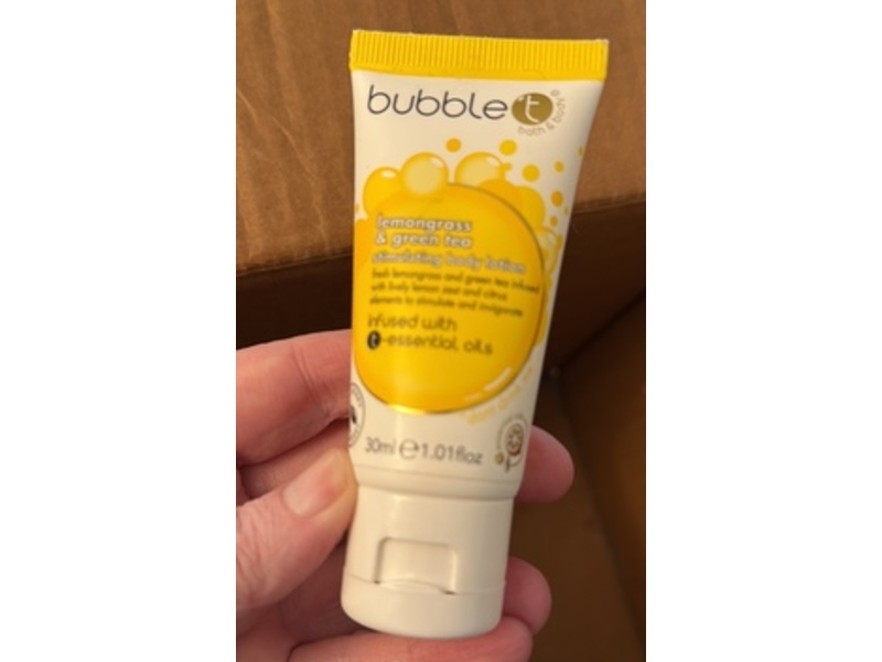 Bubble-T Stimulating Body Lotion, Lemongrass & Green Tea, 1.01 fl oz/30 mL