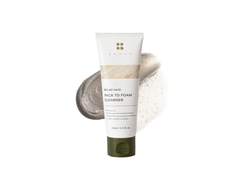BRMUD Relief Mud Pack To Foam Cleanser, 3.71 fl oz/110 mL