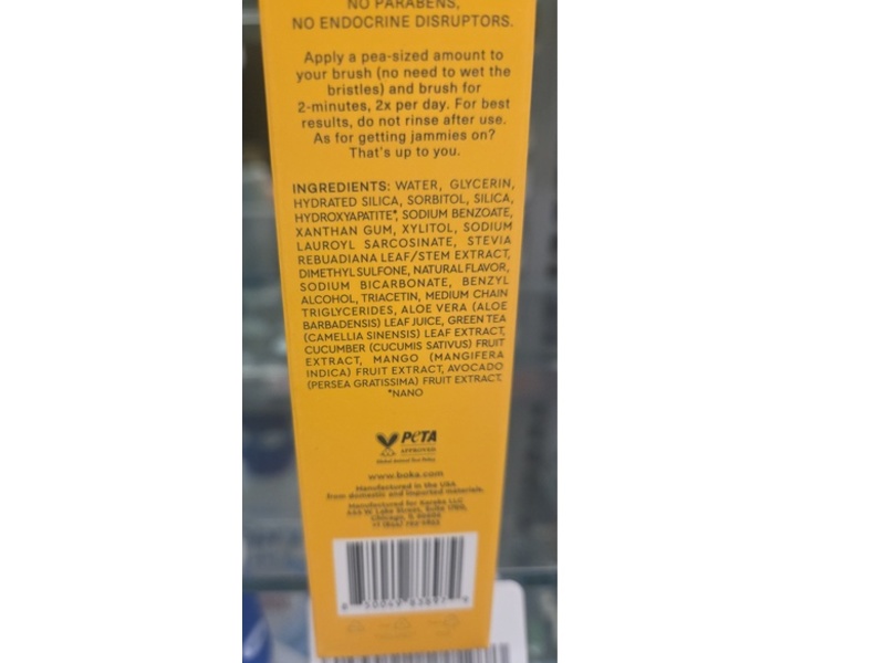 Boka Kids Nano-Hydroxyapatite Toothpaste, Orange Cream, 3.4 oz/96 g