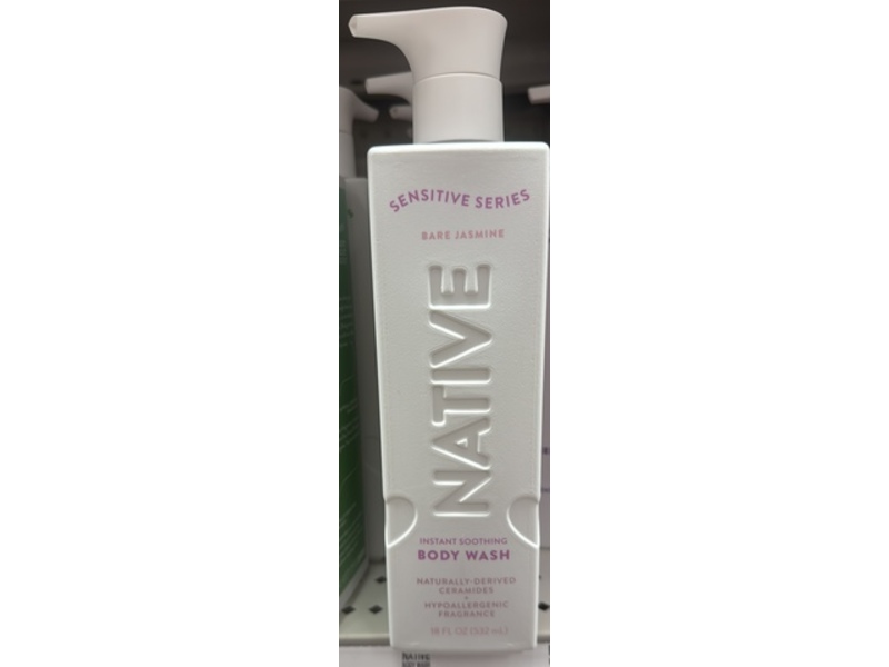 Native Sensitive Series Instant Soothing Body Wash, Bare Jasmine, 18 fl oz/532 mL