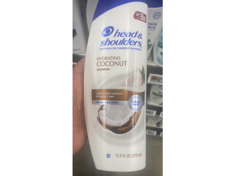 Head & Shoulders Hydrating Dandruff Shampoo, Coconut, 12.5 fl oz/370 mL