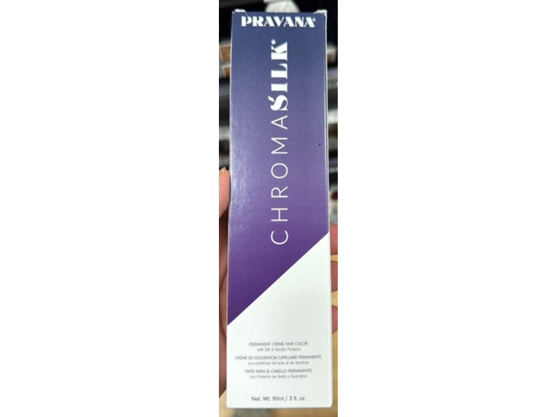 Pravana Chroma Silk Permanent Hair Color Cream, 7Nta Neutral Ash Blonde, 3 fl oz/90 mL