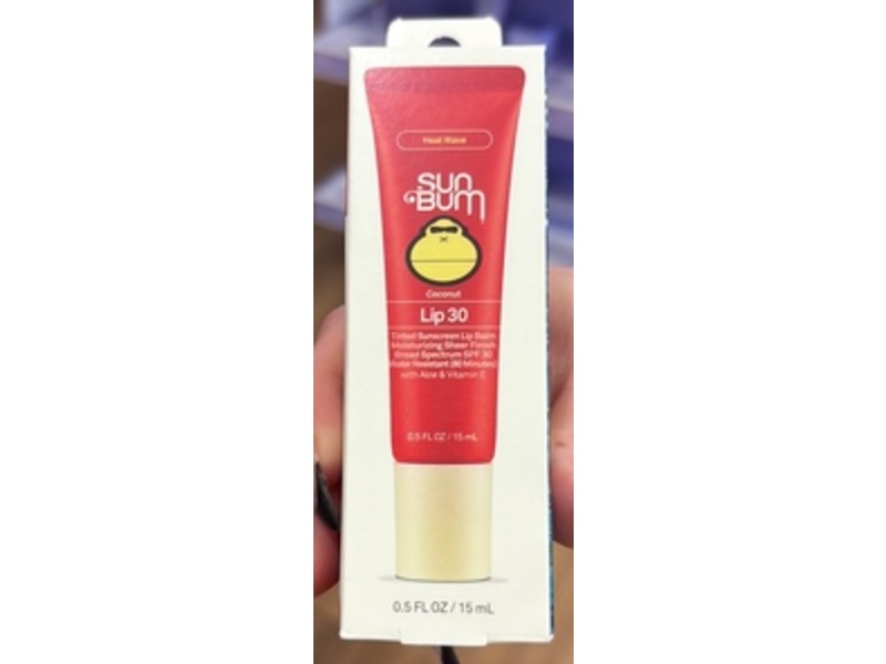 Sun Bum Tinted Sunscreen Lip Balm, Heat Wave, SPF 30, 0.5 fl oz/15 mL