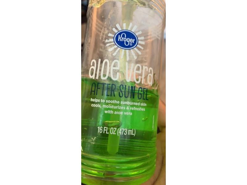 Kroger After Sun Gel, Aloe Vera, 16 fl oz/473 mL