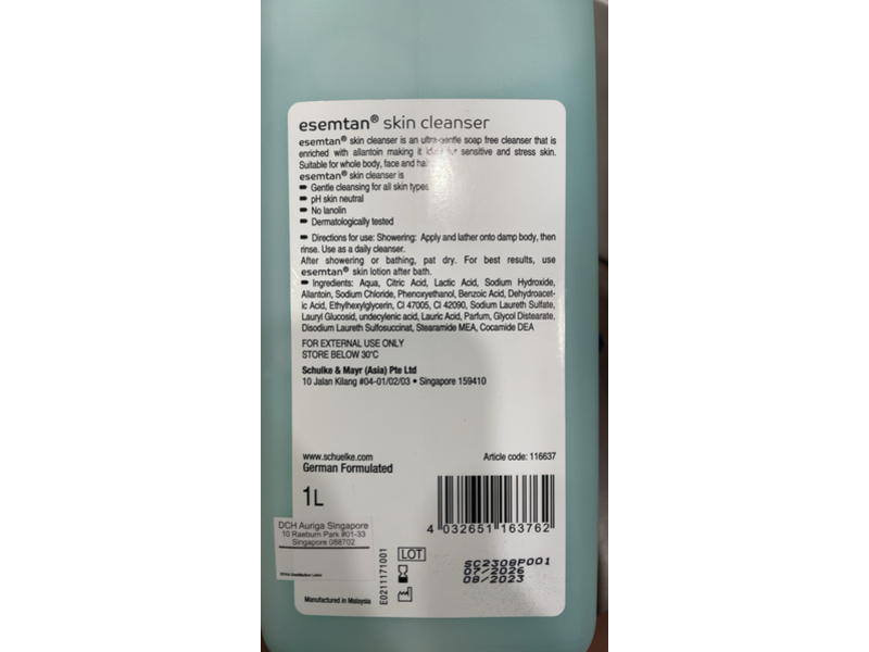 Schuelke Esemtan Skin Cleanser, Allantoin, 1L