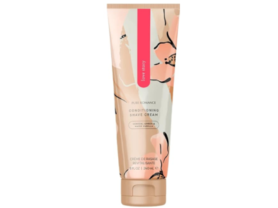 Pure Romance Conditioning Shave Cream, Sensual Amber & Warm Vanilla, Love Story, 8 fl oz/240 mL