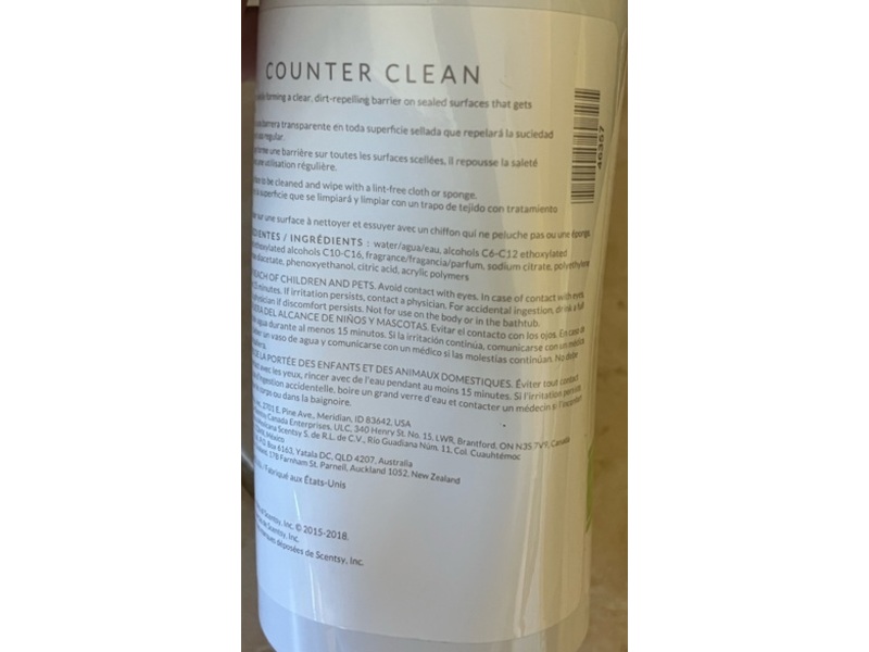 Scentsy Counter Clean, Lemon Verbena, 16 fl oz/ 473 mL