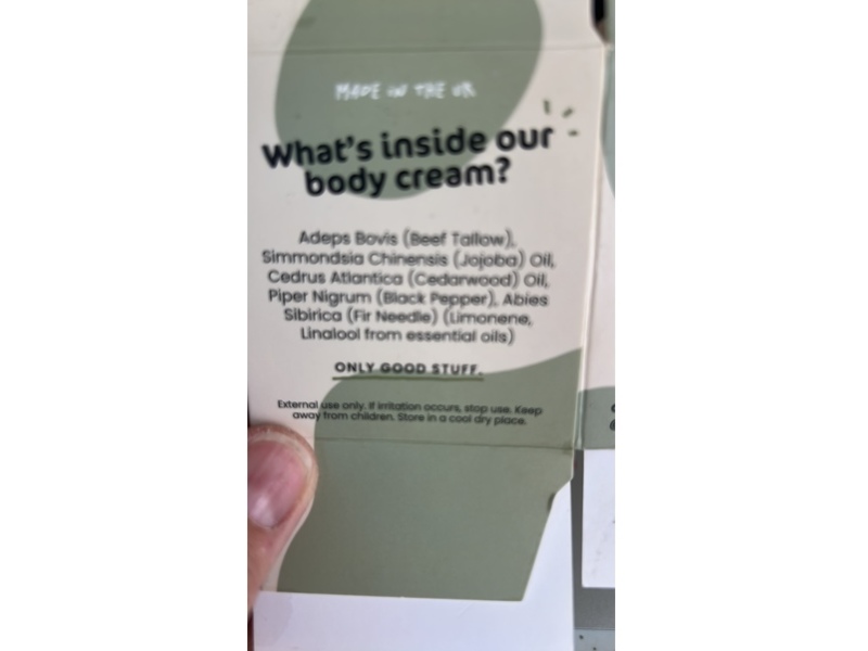 Fat Cow Whipped Tallow Body Cream, Woodland