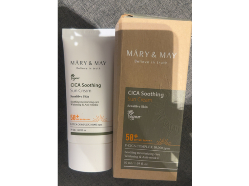 Mary & May Cica Soothing Sun Cream, SPF 50+, 1.69 fl oz/50 mL