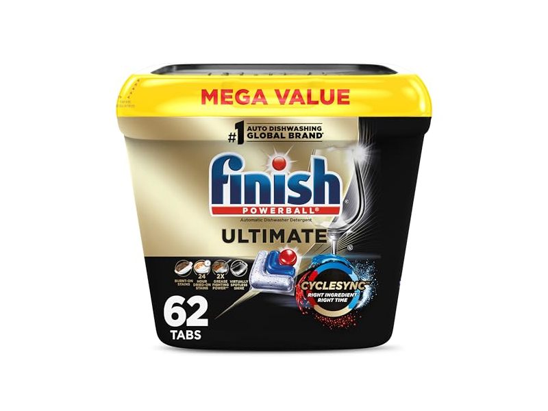 Finish Ultimate Dishwasher Pods, 9.1 oz/713 g, 62 Count
