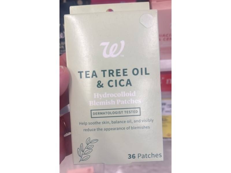 Walgreens Hydrocolloid Blemish Patches, Tea Tree Oil & Cica, 36 Patches
