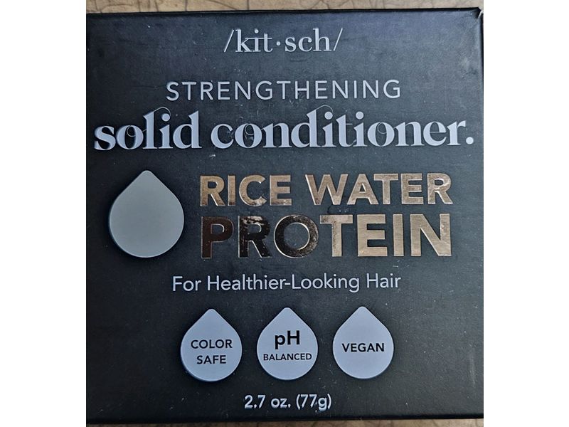 Kitsch Strengthenig Solid Conditioner, Rice Water Protein, 2.7 oz/77 g