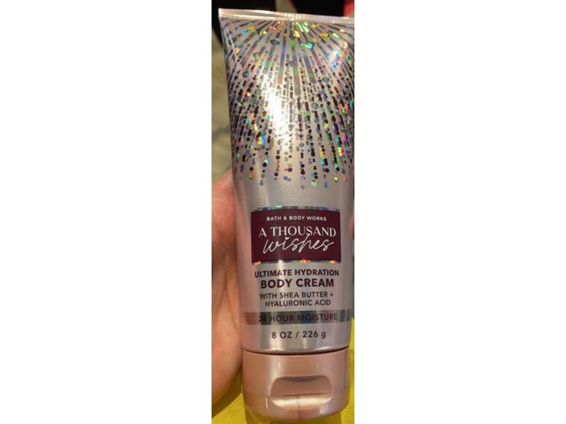 Bath & Body Works A Thousand Wishes Ultimate Hydration Body Cream, Shea Butter + Hyaluronic Acid, 8 oz/226 g