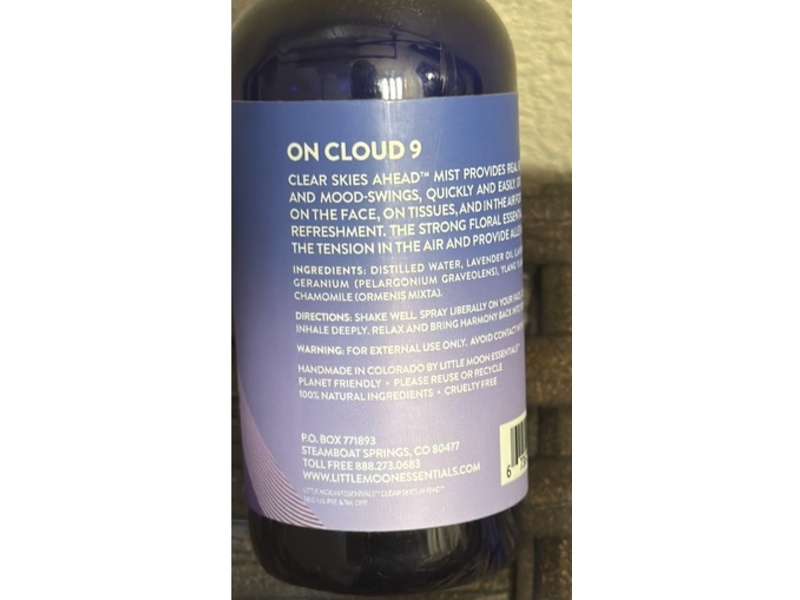 Little Moon Essentials Aromatherapeutic Clear Skies Ahead Soothing Mist, On Cloud 9, 4 fl oz/118 mL