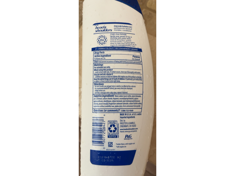 Head & Shoulders 2 In 1 Deep Scalp Hydration Dandruff Shampoo + Conditioner, 12.5 fl oz/370 mL