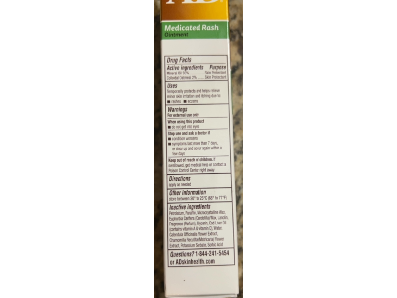 A+D Medicated Rash Ointment, 1.5 oz/42.5 g