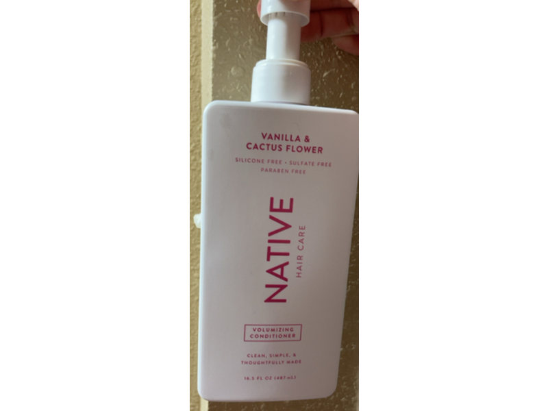 Native Hair Care Volumizing Conditioner, Vanilla & Cactus, 16.5 fl oz/487 mL