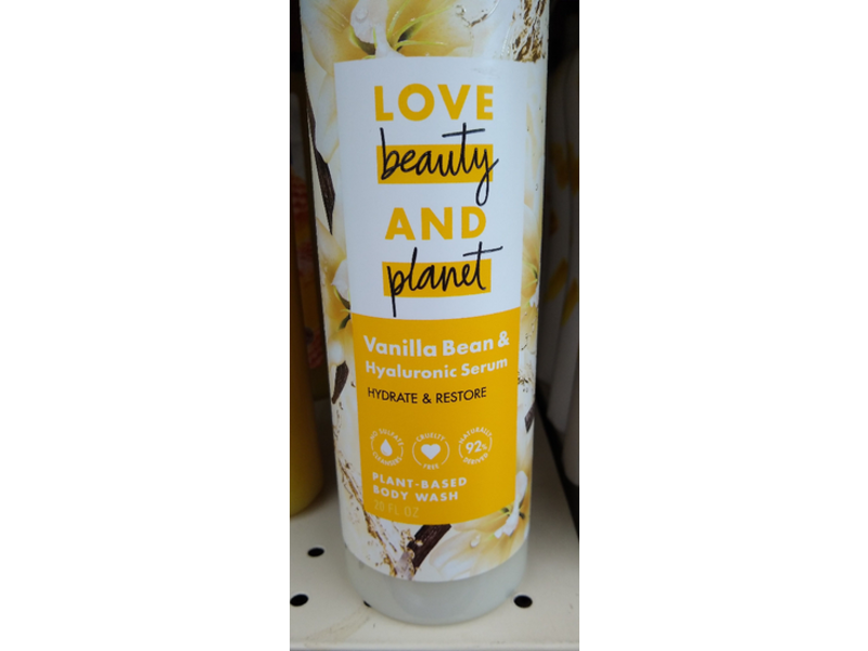 Love Beauty & Planet Vanilla Bean& Hyaluronic Serum Body Wash, 20 fl oz