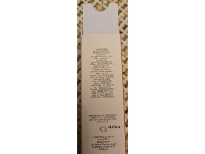 Lwya Blush Crush Blush Stick, Cheeky Pink, 0.23 oz/6.72 g