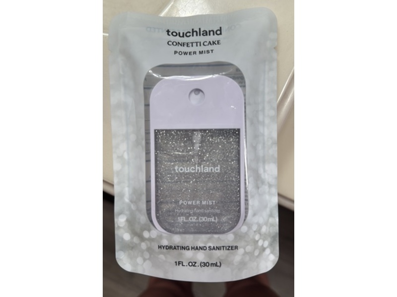 Touchland Power Mist Hydrating Hand Sanitizer, Confetti Cake, 1 fl oz/30 mL
