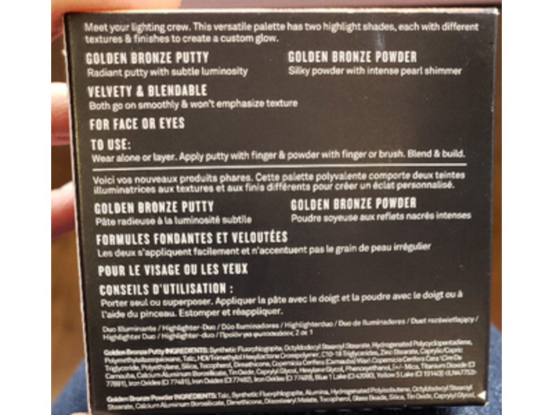 Smashbox Halo Glow Highlighter Duo, Golden Bronze, 0.17 oz/5 g