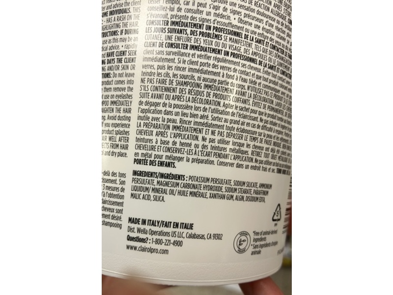 Clairol Professional BW2+ Dedusted Extra Strength Powder Lightener, 8 oz/227 g