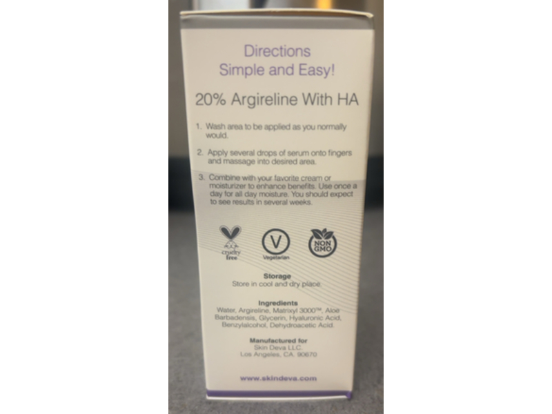 Skin Deva Skin Tightening Wrinkle Reducer, 20% Argireline, 1 fl oz/30 mL