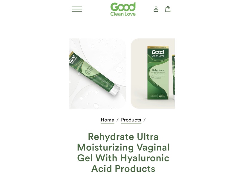 Good Clean Love Rehydrate Ultra Moisturizing Vaginal Gel, Hyaluronic Acid, 2 fl oz/59 mL