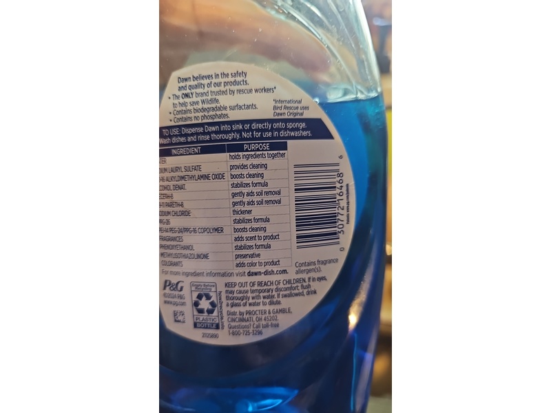 Dawn Ultra Dishwashing Liquid, Original, 30.8 fl oz/910 mL