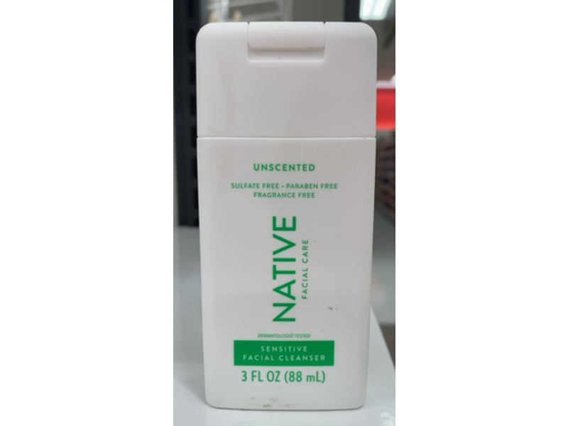 Native Sensitive Facial Cleanser, 3 fl oz/88 mL