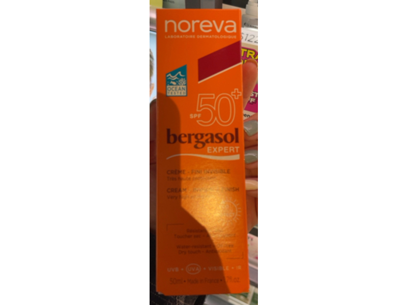 Noreva Bergasol Expert Invisible Finish Cream, SPF 50+, 1.7 fl oz/50 mL