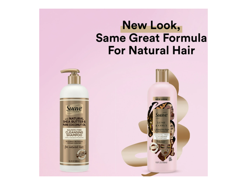 Suave Cleansing Shampoo, Natural Shea Butter & Pure Coconut Oil, 16.5 fl oz/488 mL