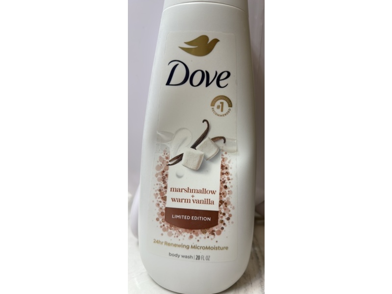 Dove 24Hr Renewing Micromoisture Body Wash, Marshmallow + Warm Vanilla, 20 fl oz