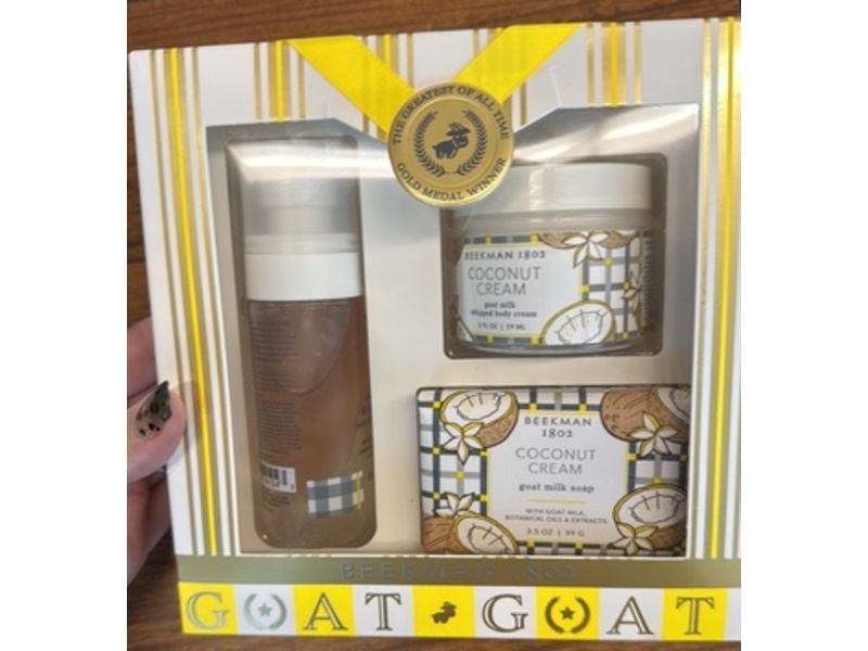 Beekman 1802 Sun-Kissed Hydration Bodycare Trio, Coconut Cream, Set Of 3