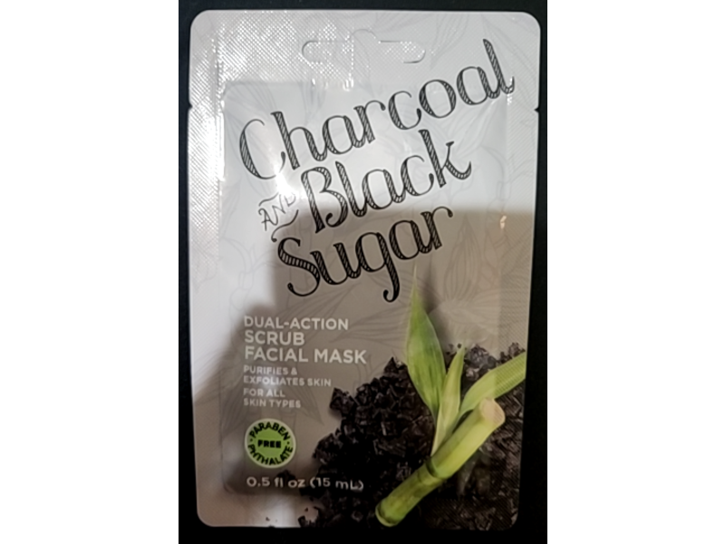 CVS Dual Action Scrub Facial Mask, Charcoal & Black Sugar, 0.5 fl oz/15 mL
